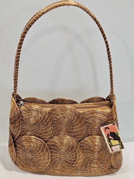 Baskets Of Cambodia Handbags - Basket of Cambodia Saraye Purse Woven Grass Boho Bag City Chic Boho Handmade